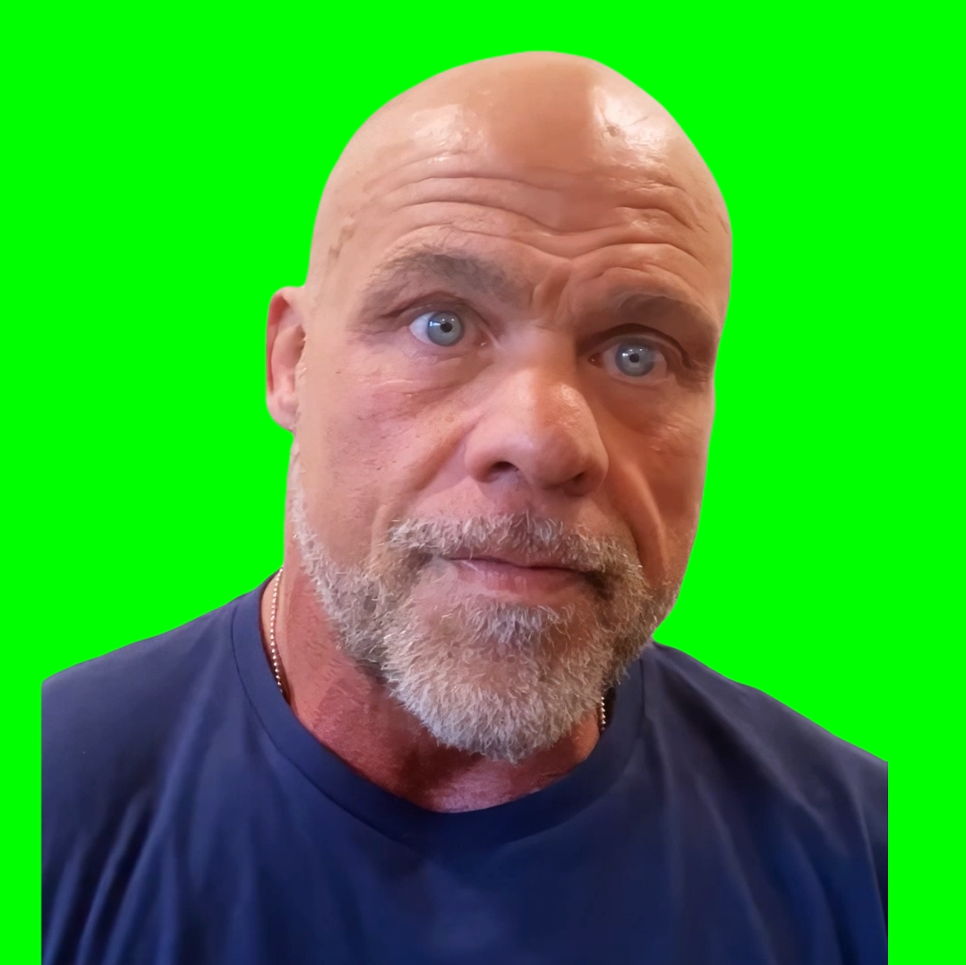 Kurt Angle Stare meme Part 3 (Green Screen)
