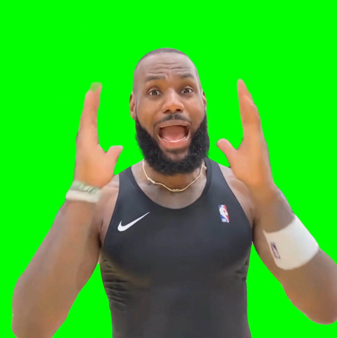 LeBron James Screaming meme (Green Screen)