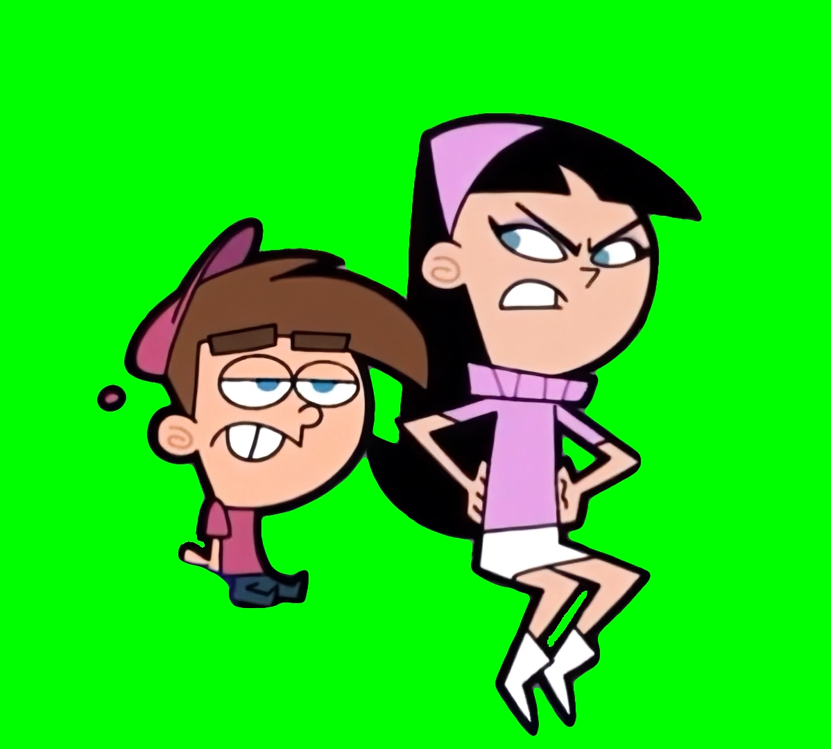 Timmy Turner ignoring Trixie meme - The Fairly Odd Parents (Green Screen)