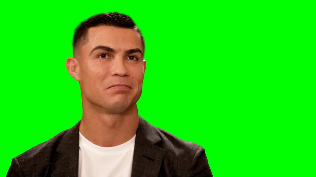 Cristiano Ronaldo Drinking and Smiling Meme (Green Screen) – CreatorSet