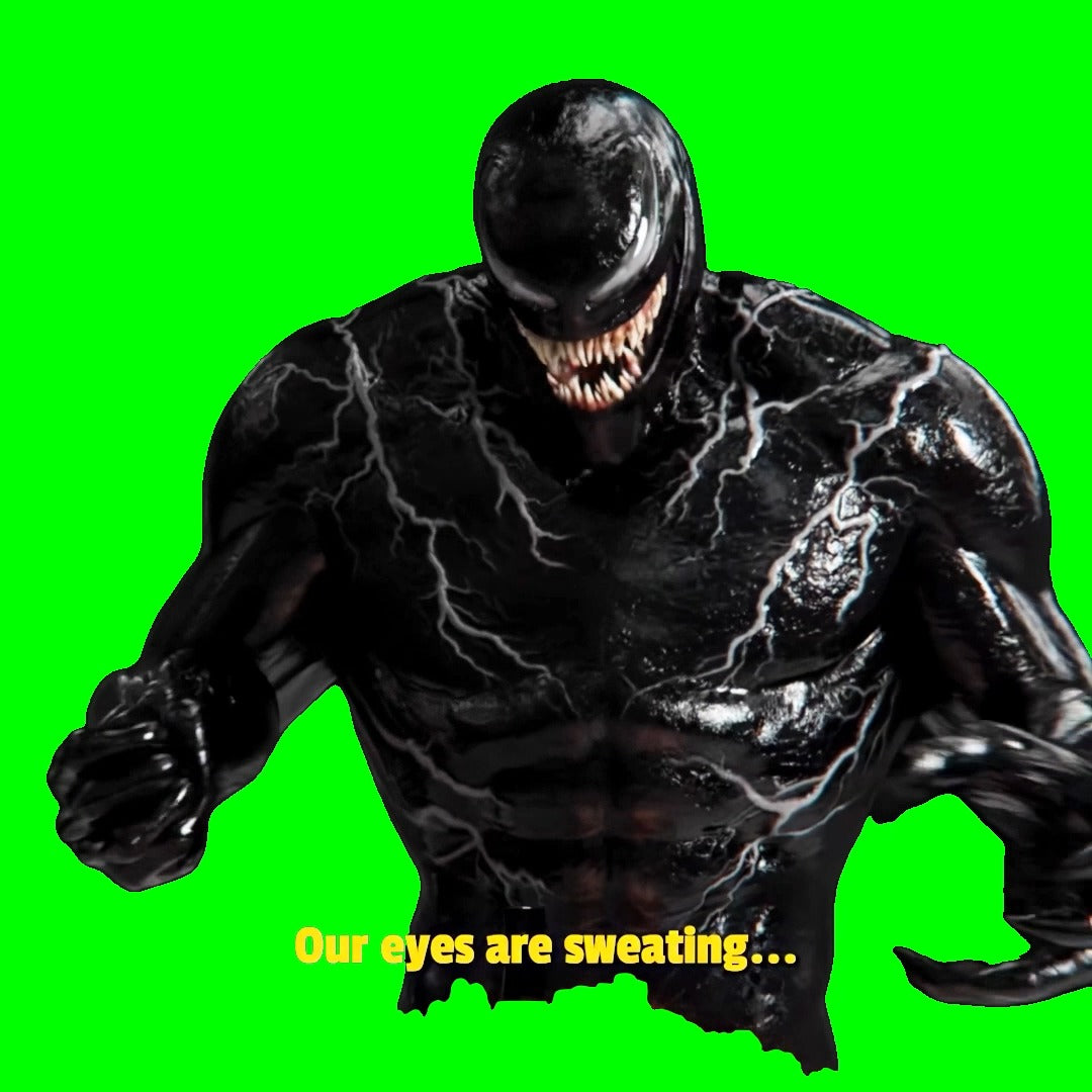 Venom drinking Milk on Hot Ones meme Venom: The Last Dance (Green Sc
