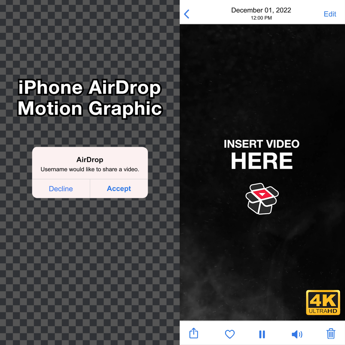 iPhone AirDrop Animation Template CreatorSet