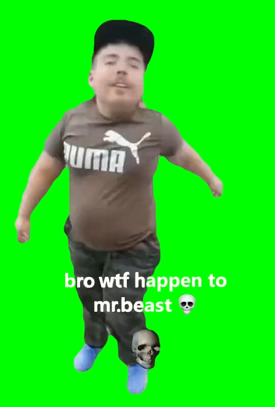 bro wtf happen to MrBeast 💀 (Green Screen) – CreatorSet