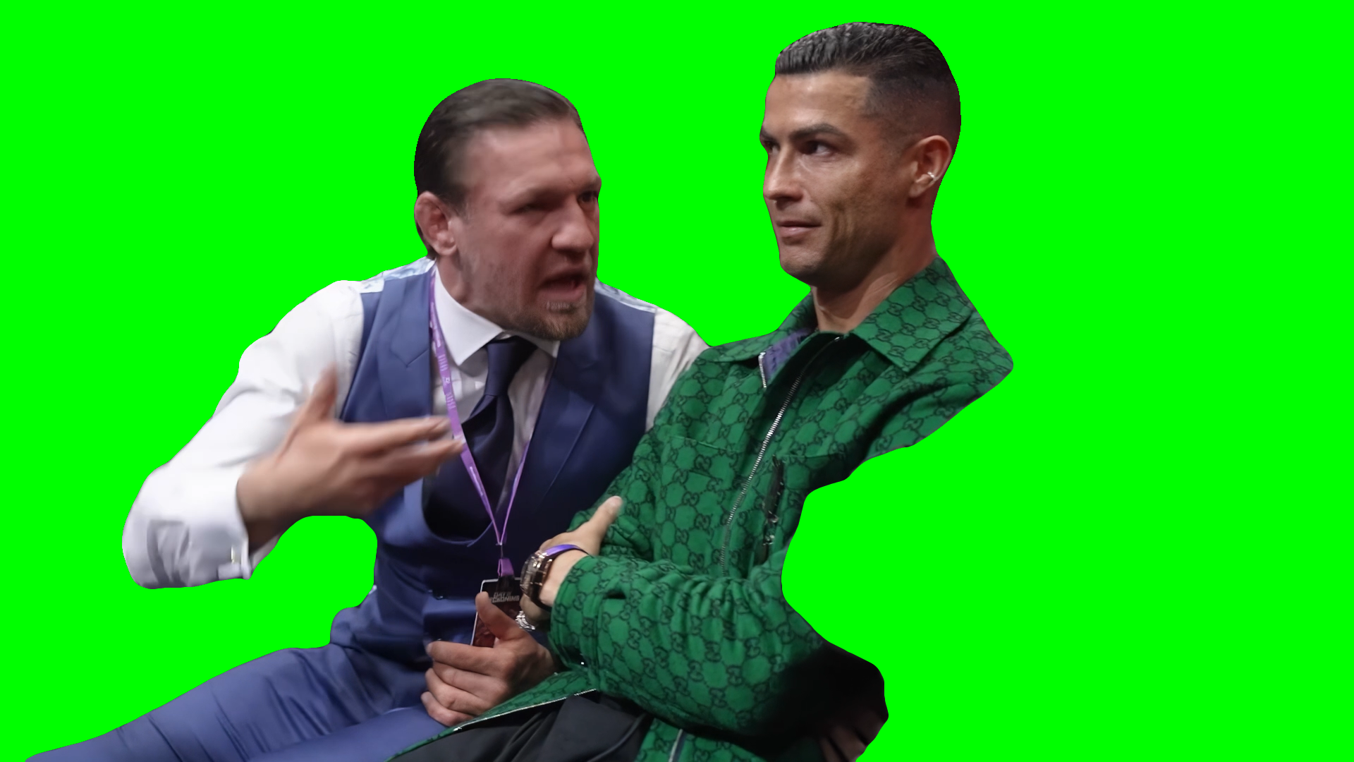 Conor McGregor yapping to Cristiano Ronaldo (Green Screen)