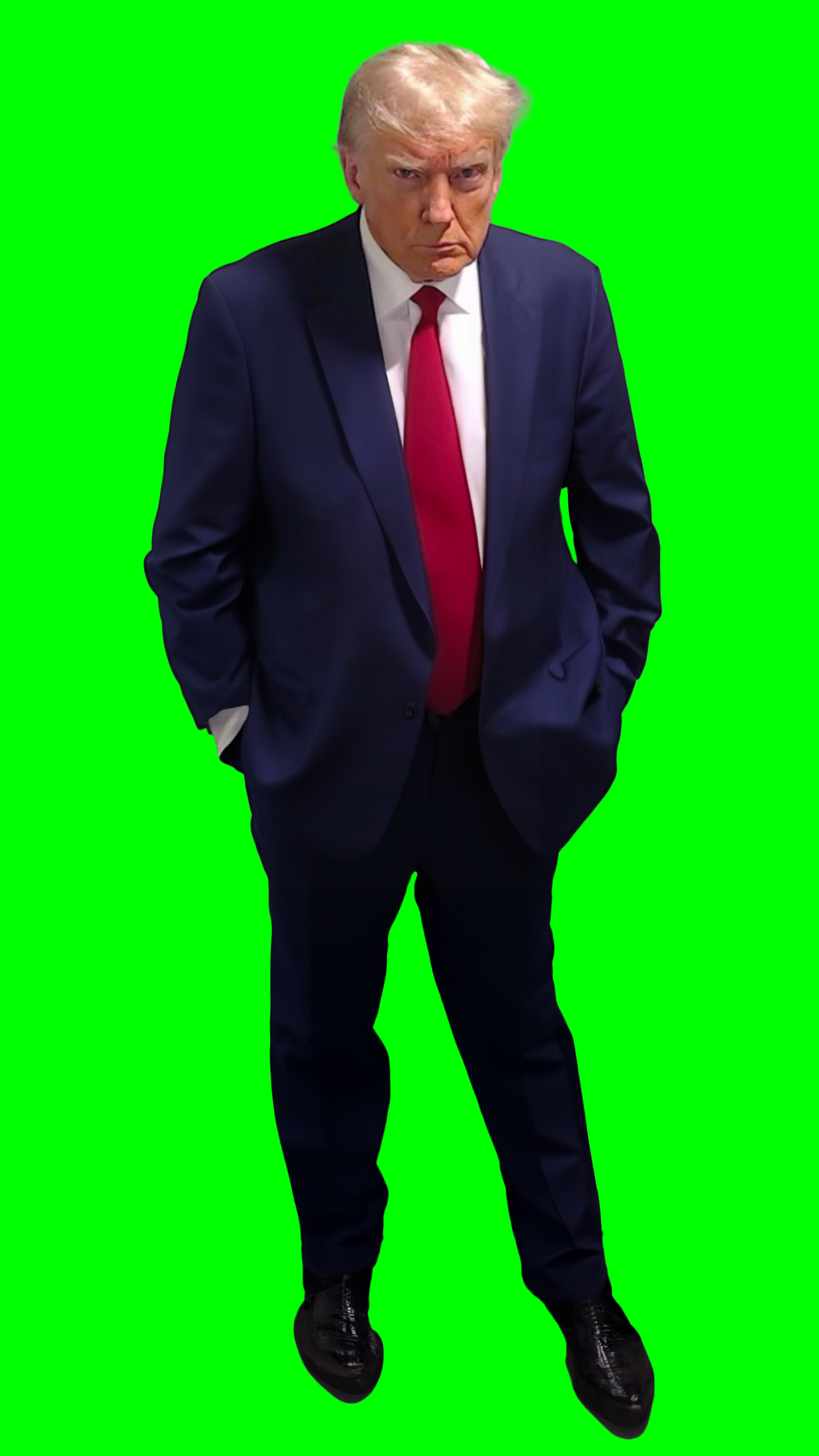 Donald Trump mugshot (Transparent PNG) (Green Screen)