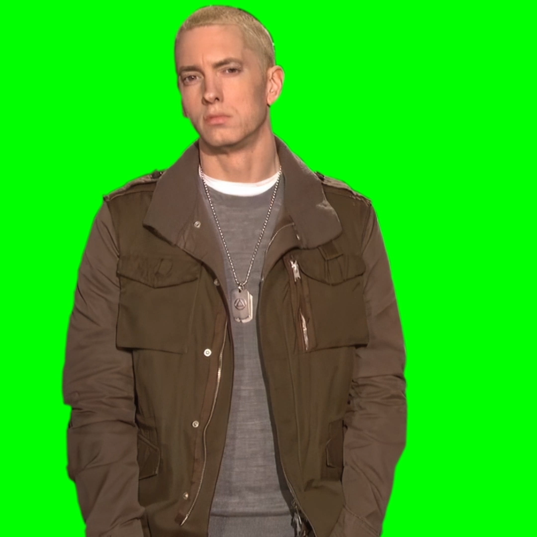 Eminem is not having fun (Eminem only) (Green Screen)
