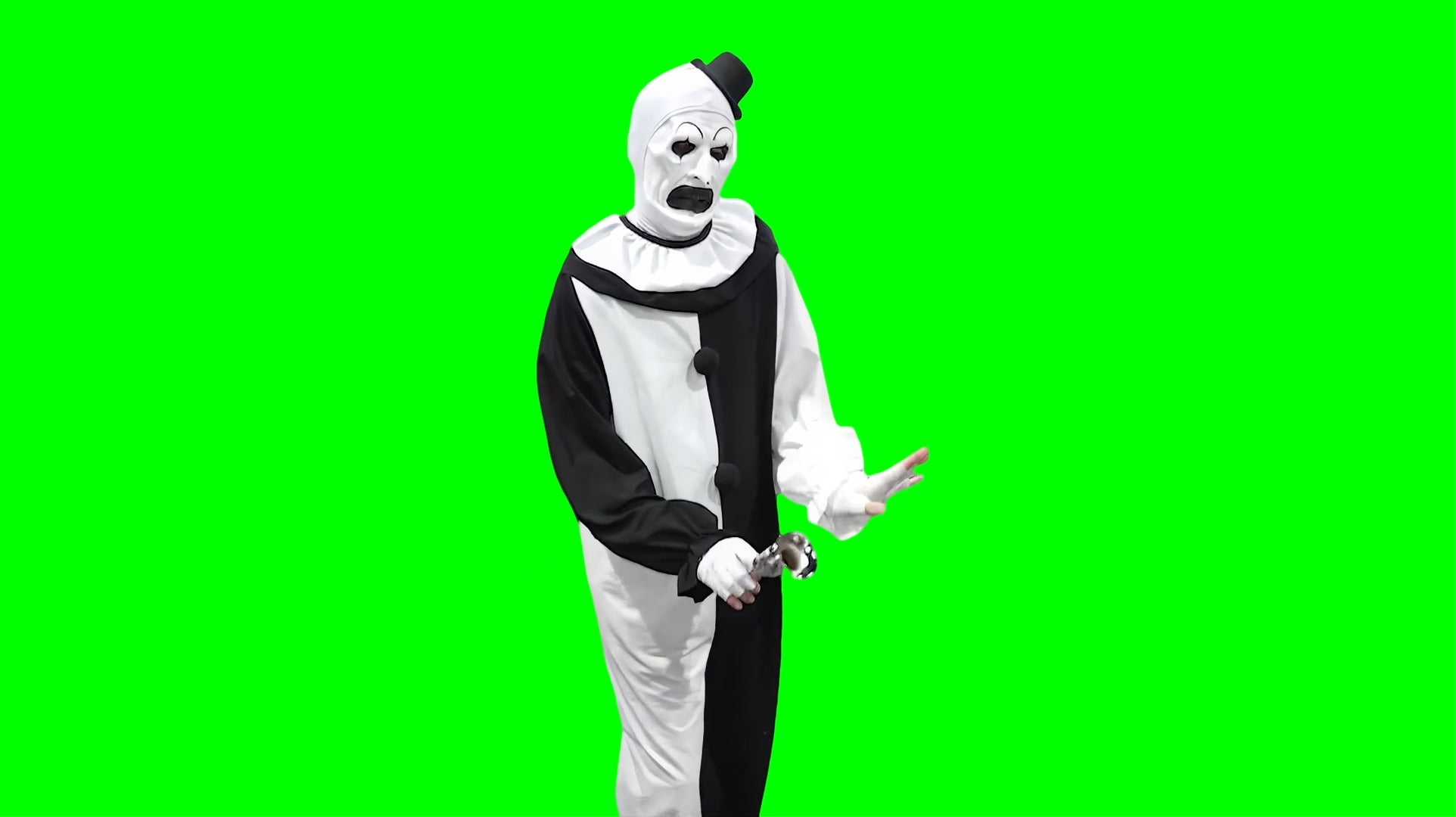 Art the Clown saying No meme and Running Away meme (Green Screen)