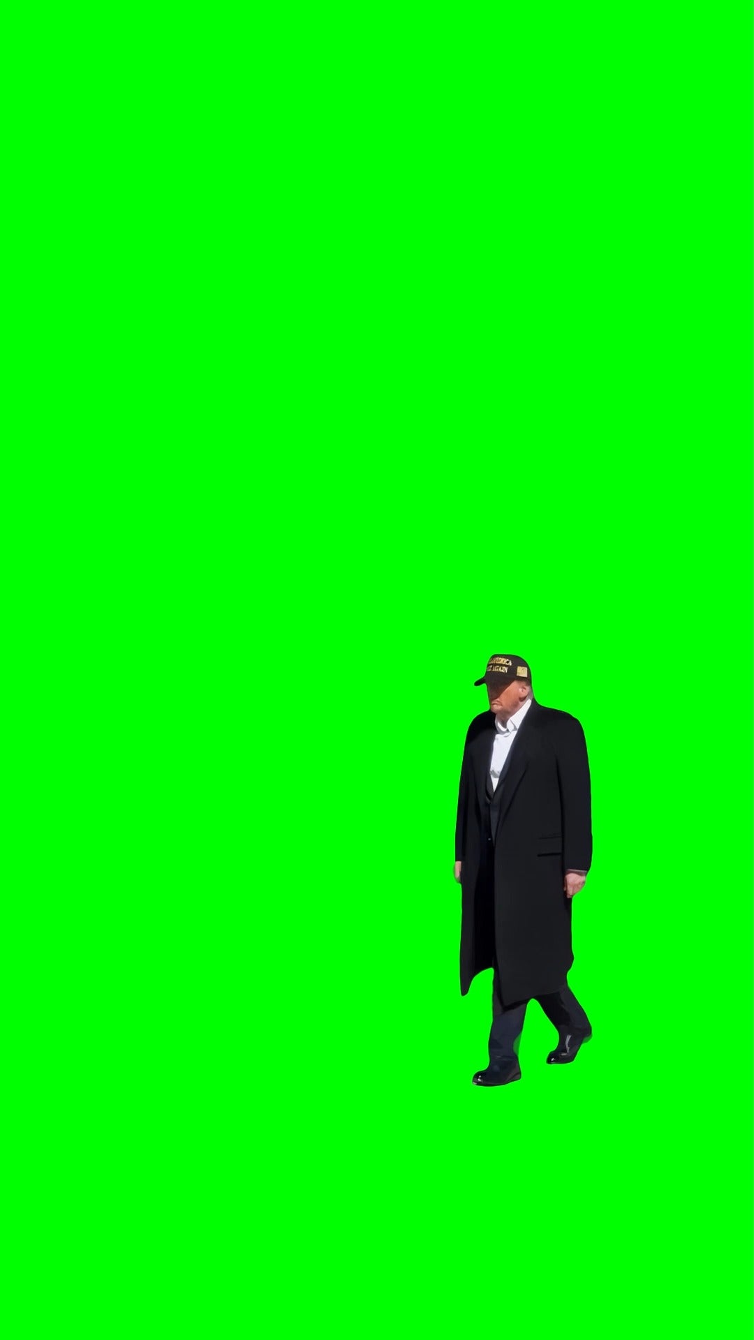 Donald Trump walking out of a Plane meme (Green Screen)