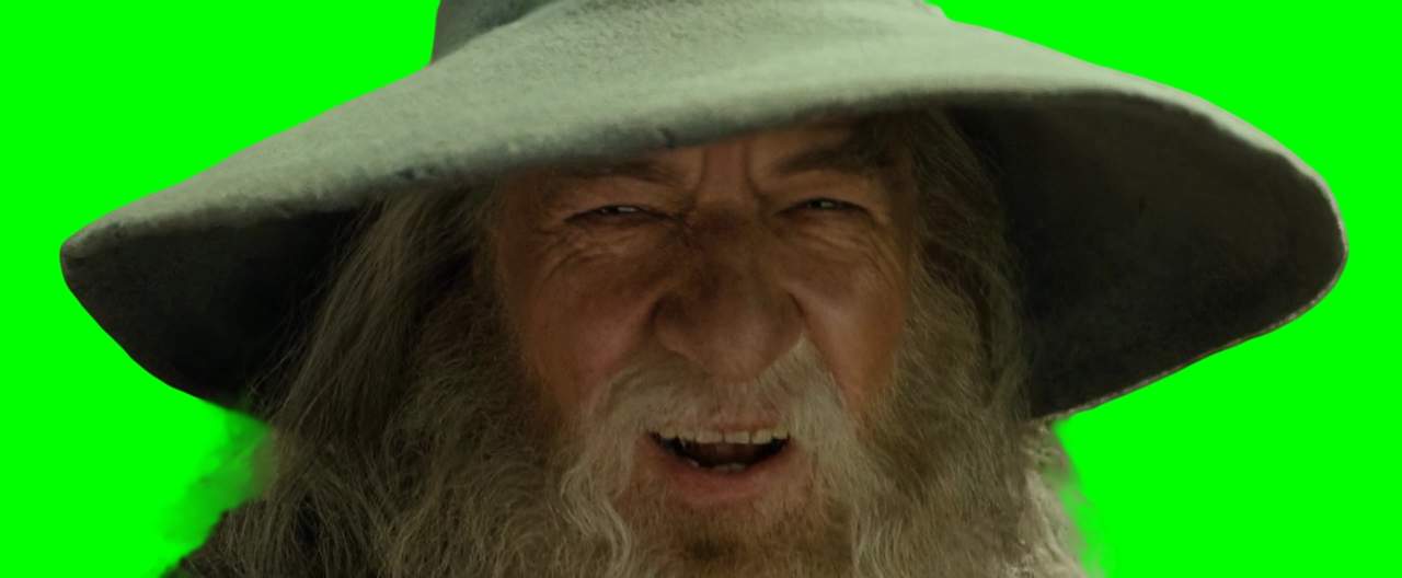 Gandalf and Frodo Laughing meme - The Lord of the Rings (Green Screen)