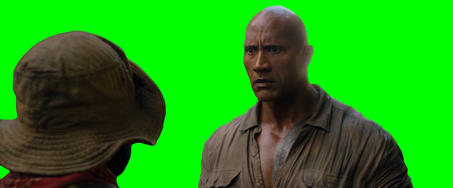 The Rock Punching Kevin Hart meme - Jumanji: Welcome to the Jungle (Green Screen)