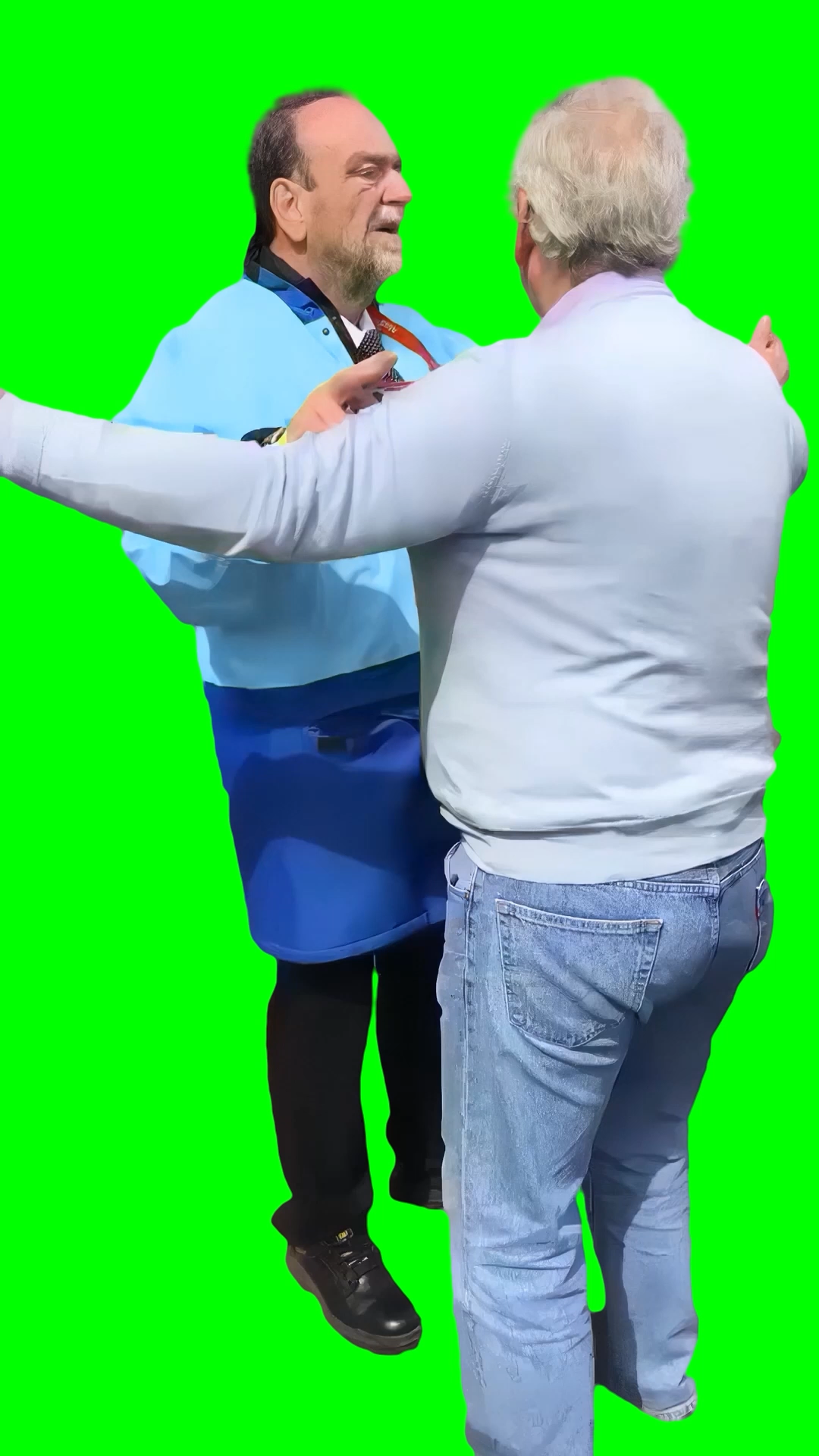 Security guard letting people in easily without inspection meme (Green Screen)