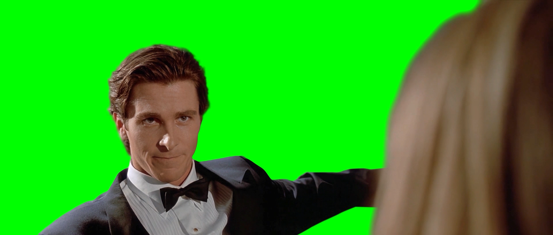 Well actually, that's none of your business - American Psycho meme (Green Screen)