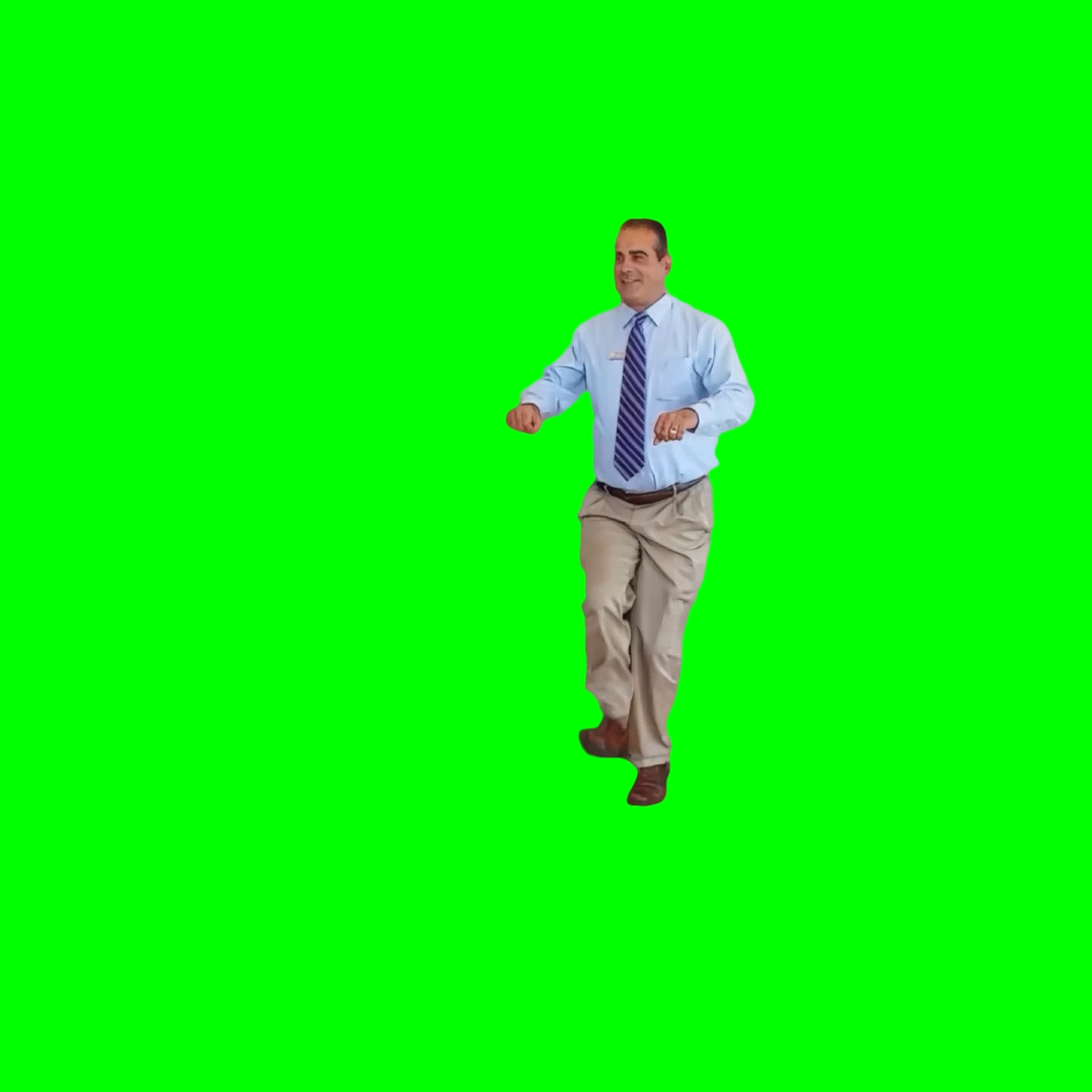 Dancing Car Salesman meme (Green Screen)