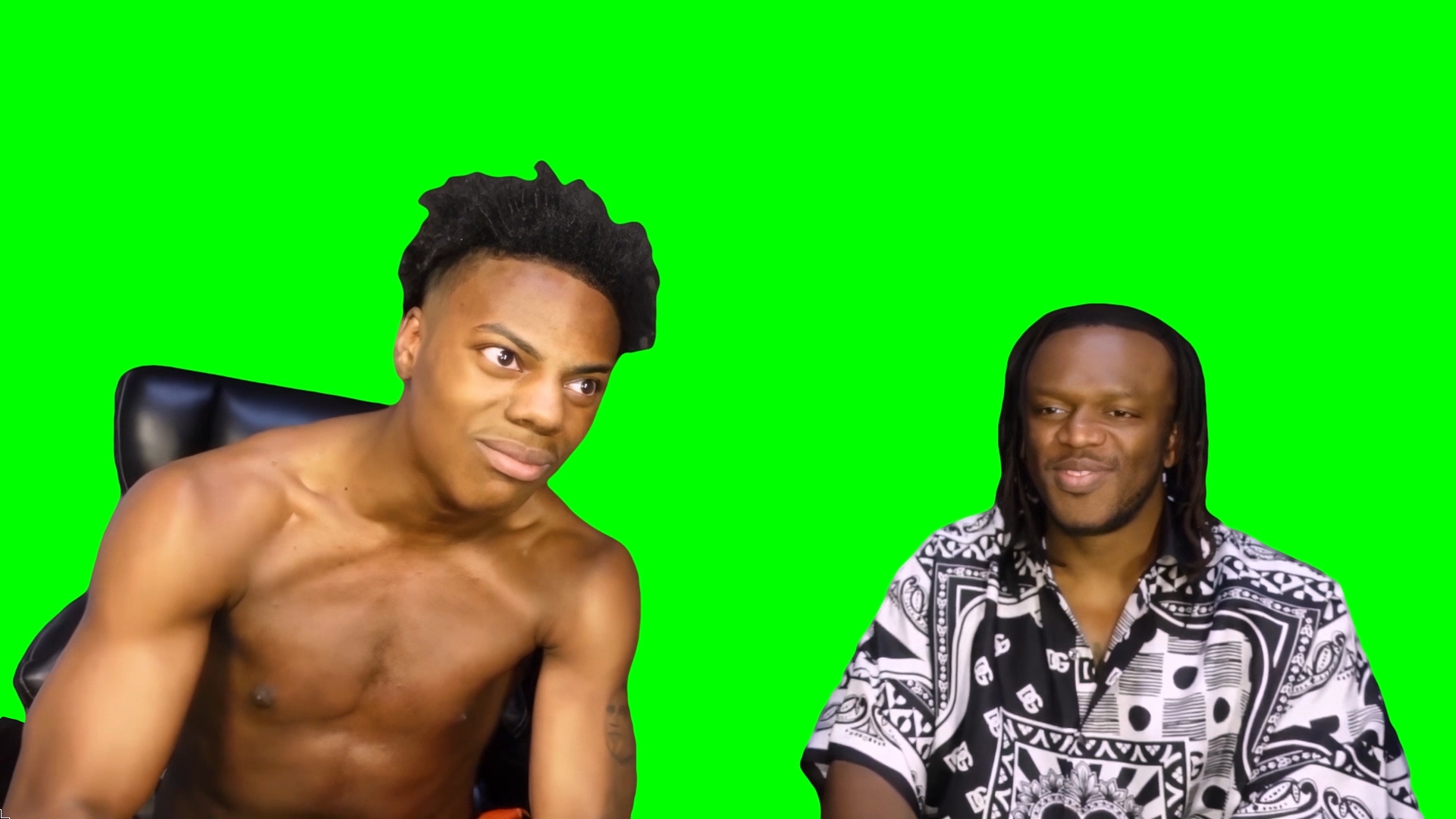 IShowSpeed laughing at KSI's big forehead (Green Screen)