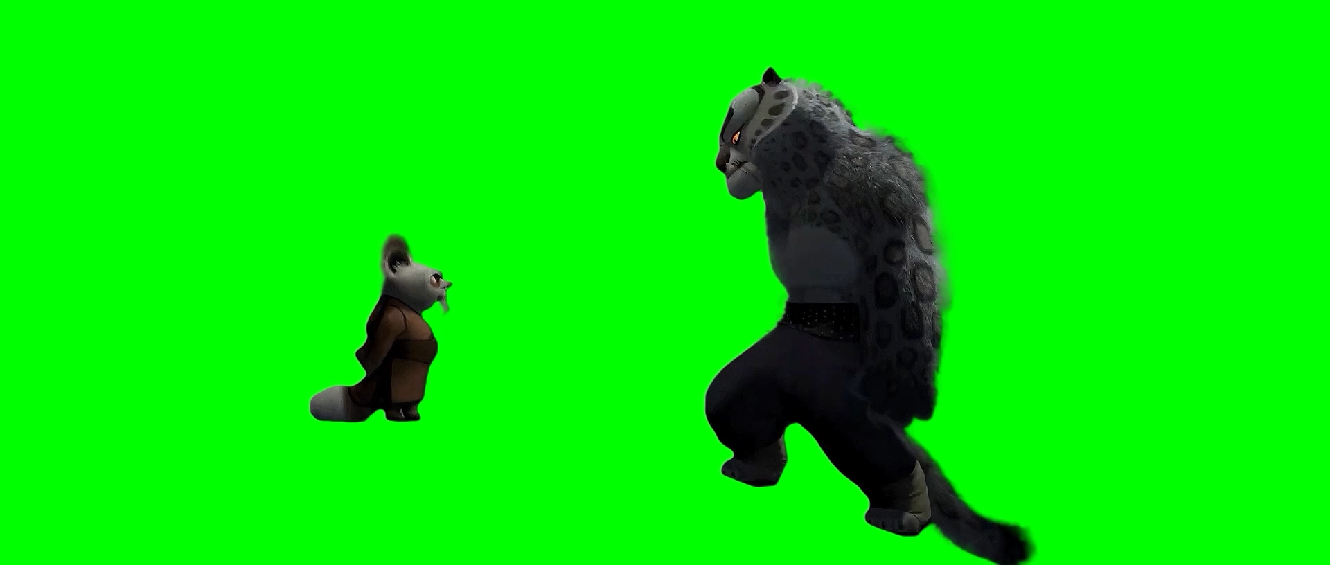 Shifu and Tai Lung faceoff meme - Kung Fu Panda (Green Screen)