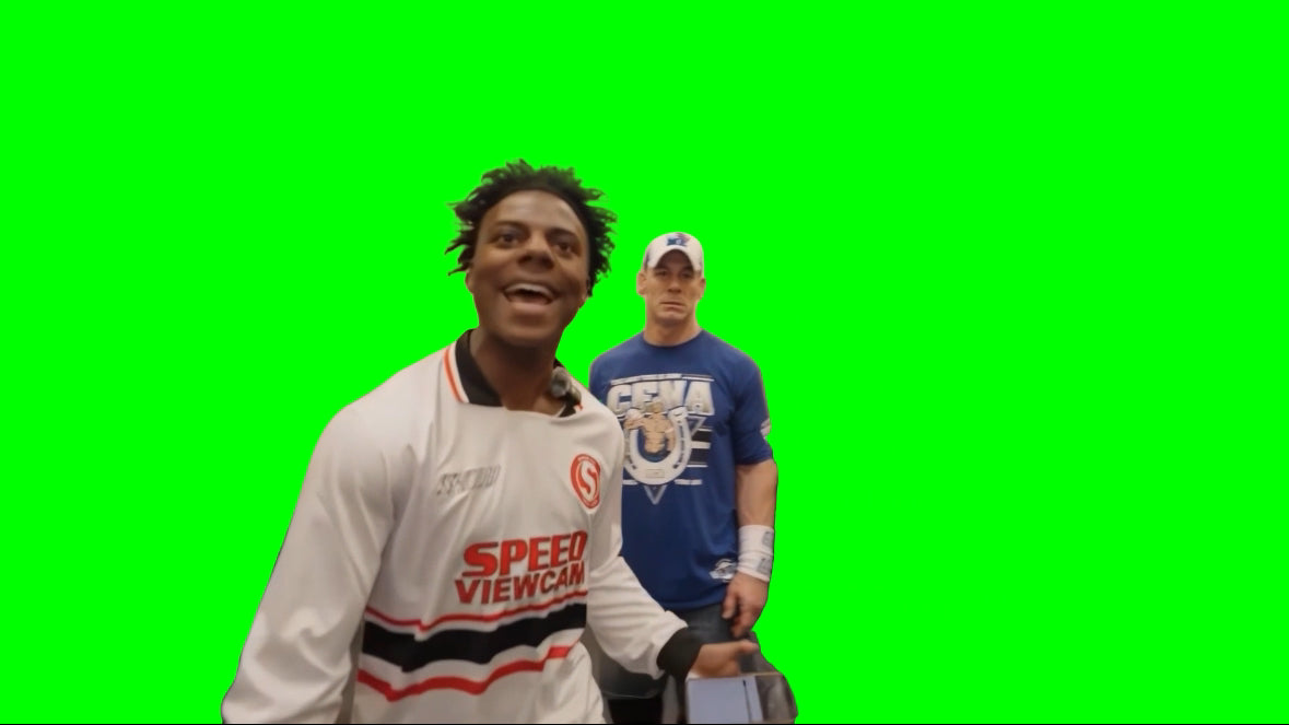 IShowSpeed looking for John Cena meme (Green Screen)