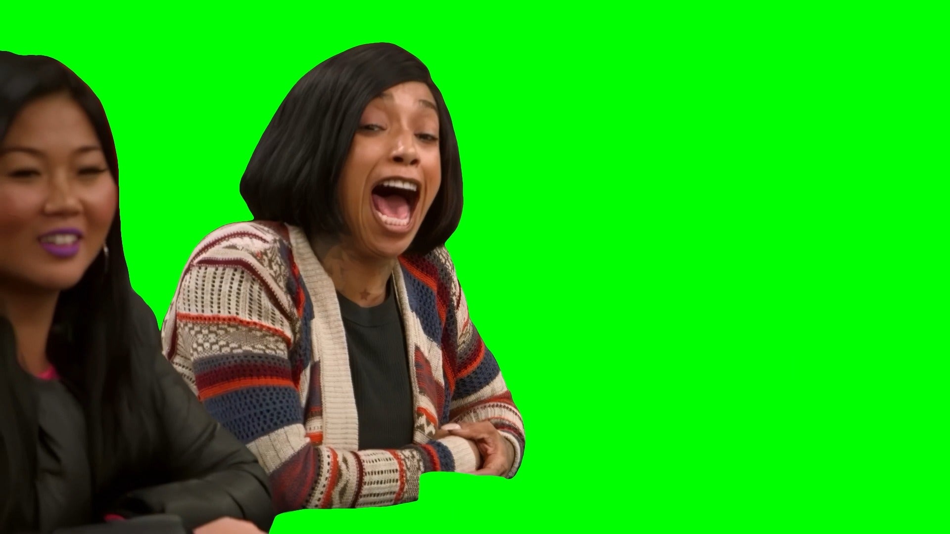 I'm Jealous Of You?! Black Ink meme  (Green Screen)