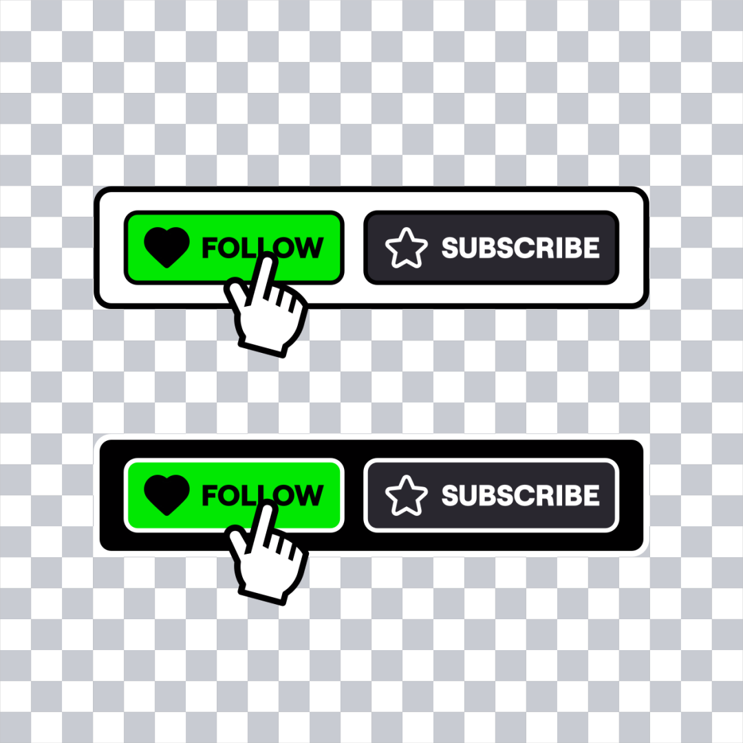 Animated Kick Follow and Subscribe Button Overlay v2