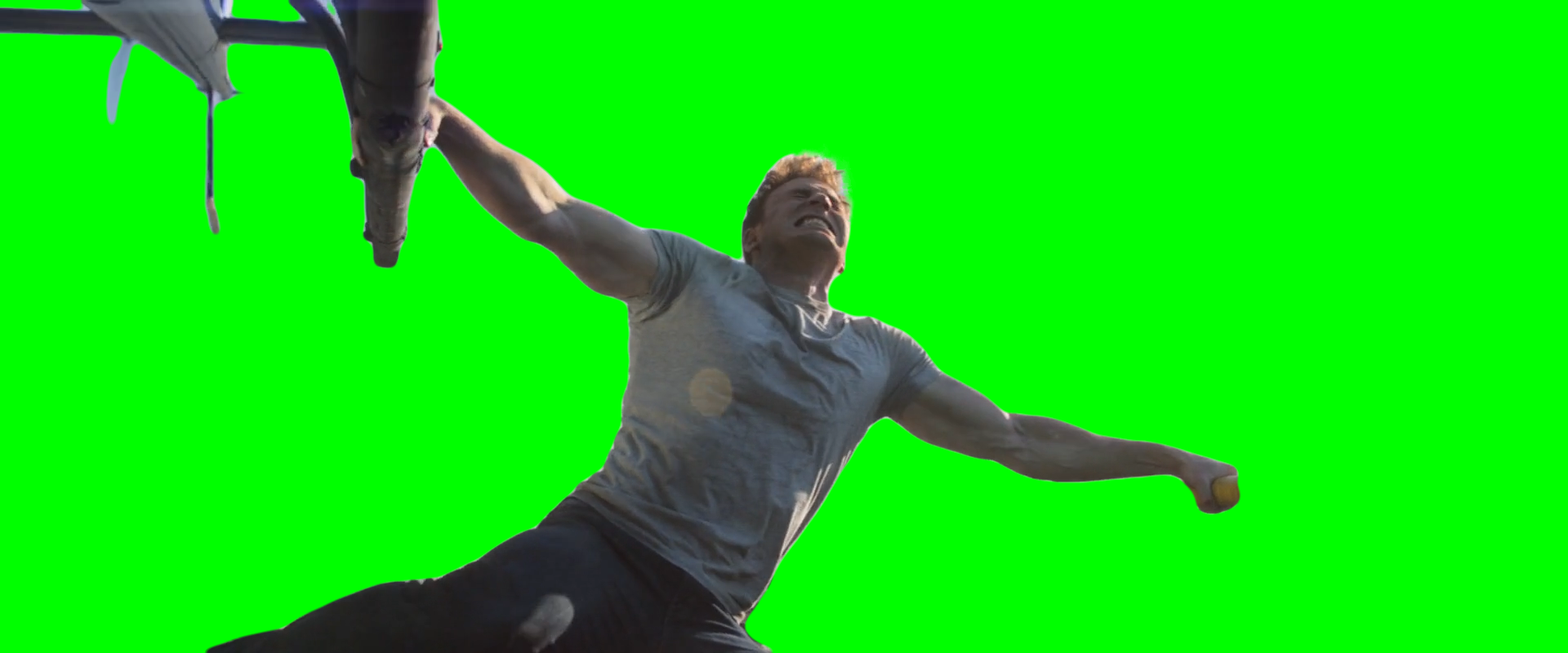 Captain America Holding a Helicopter meme (Green Screen)