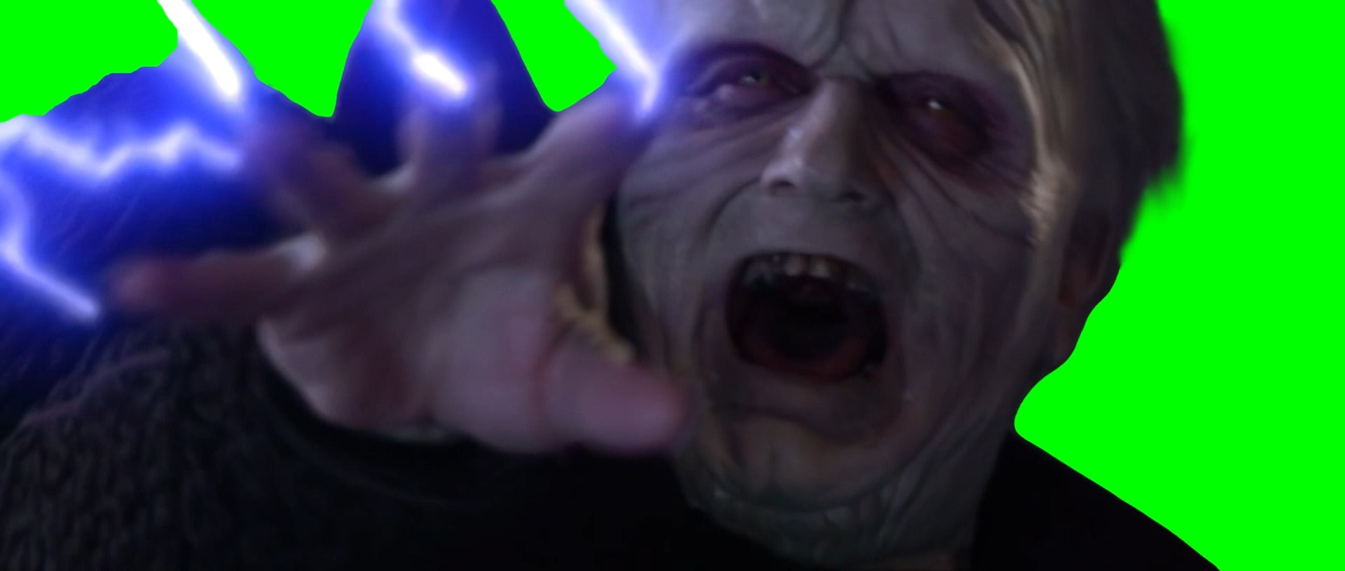Palpatine saying “UNLIMITED POWER!” meme - Star Wars (Green Screen)