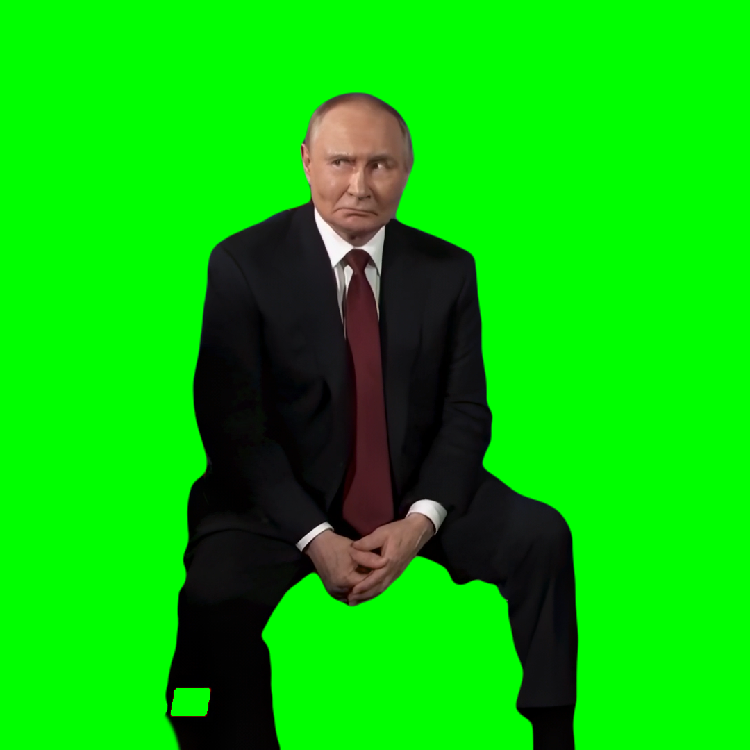 Putin Confused Face meme (Green Screen)