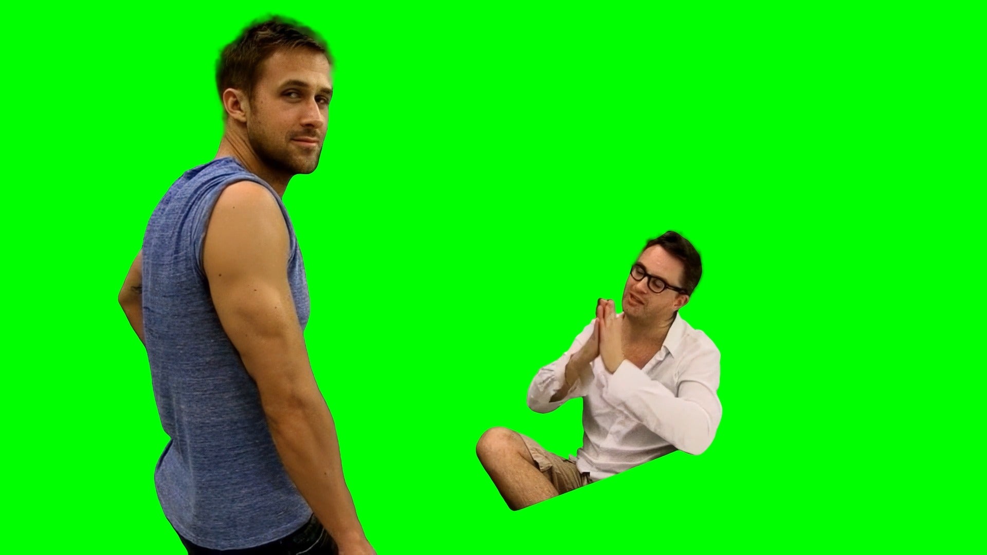 Ryan Gosling looking at the Camera meme (Green Screen)