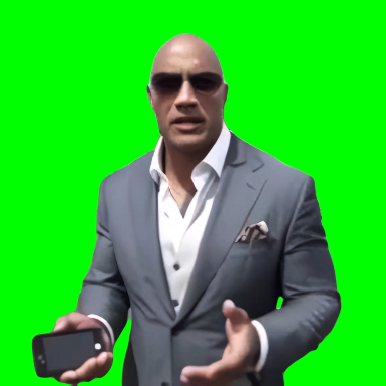 It's the biggest piece of dog shit that I've ever heard - The Rock meme (Green Screen)