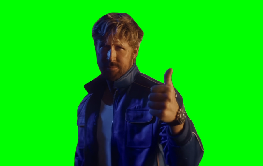 Ryan Gosling Thumbs Up (Green Screen)