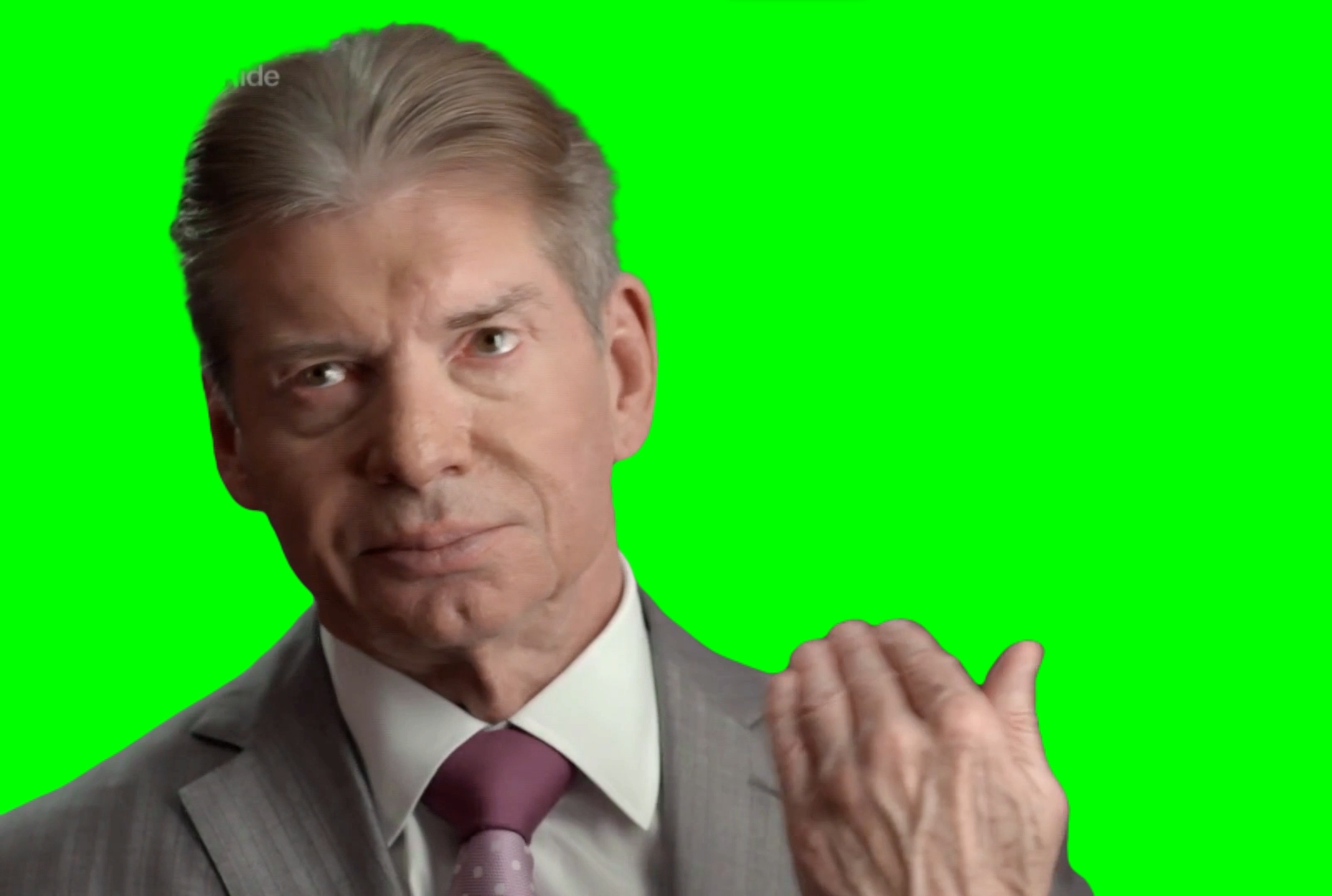 Vince McMahon crying and emotional (Green Screen)