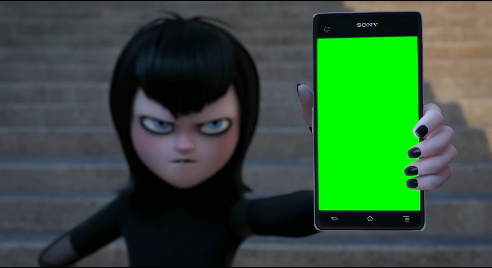 Mavis showing her phone to Dracula - Hotel Transylvania 2 (Green Screen)