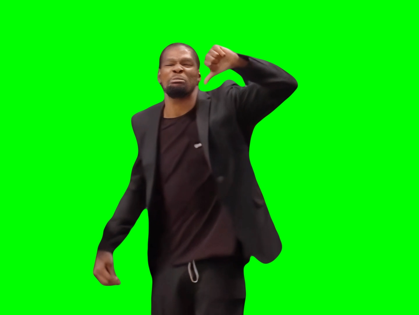 Kevin Durant thumbs down NBA meme - Brooklyn Nets (Green Screen)