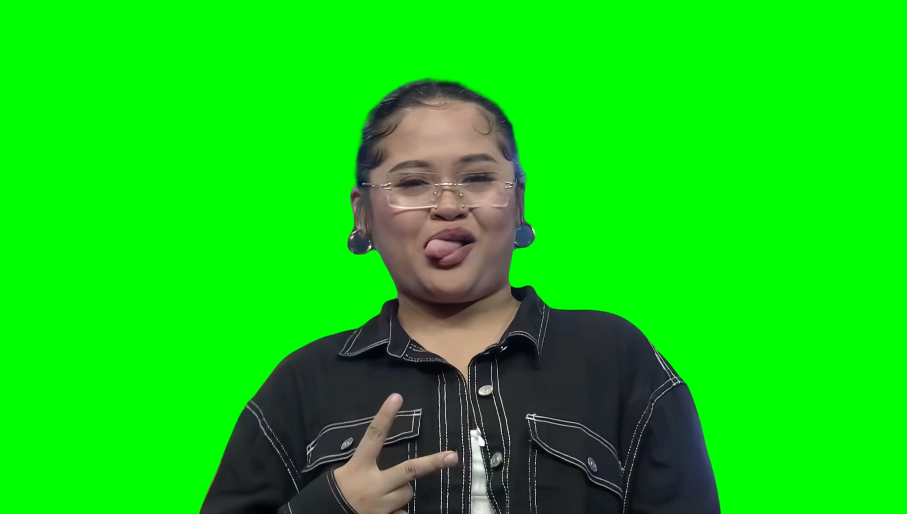 Filipino Girl crying then smiling meme - It's Showtime (Green Screen)