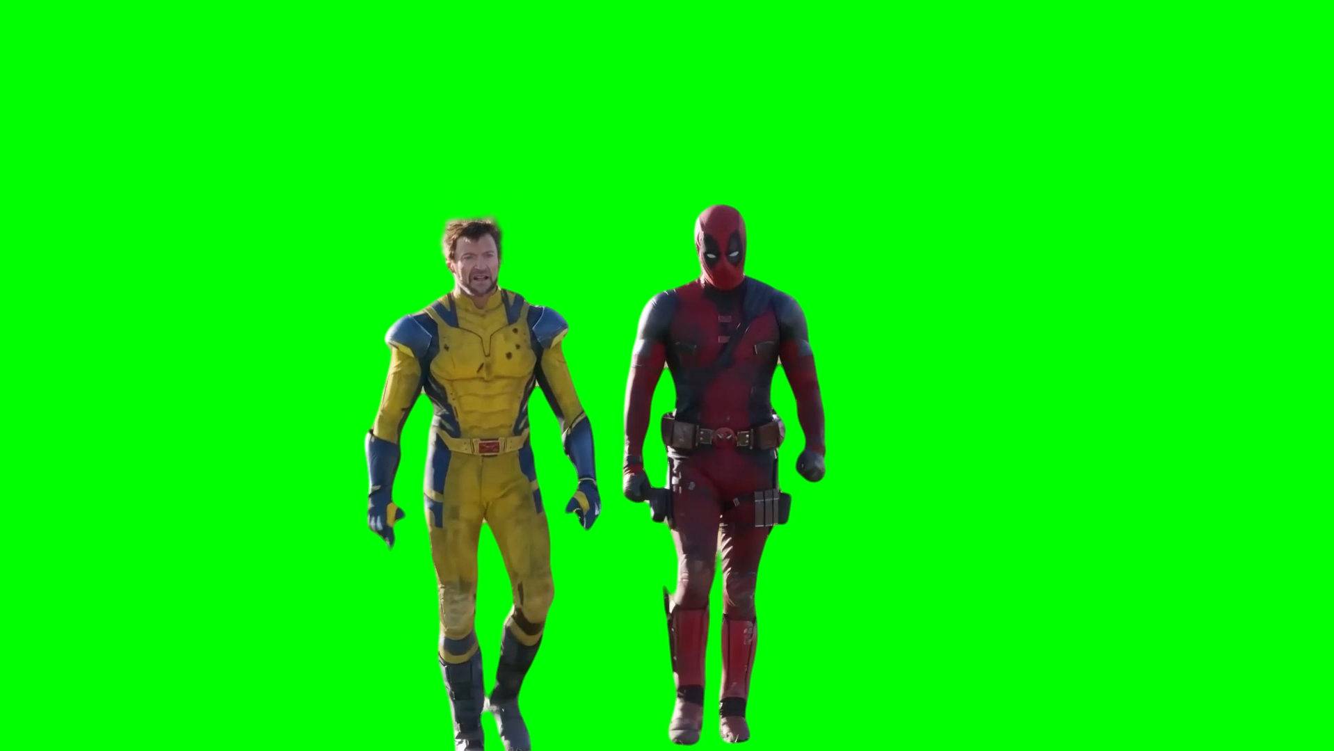 Deadpool and Wolverine Walking Together meme - Deadpool 3 (Green Screen)