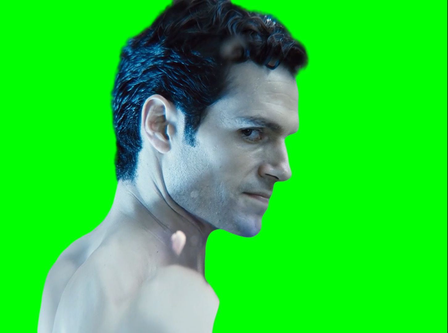 Superman looking at The Flash running meme - Justice League Snyder Cut (Green Screen)