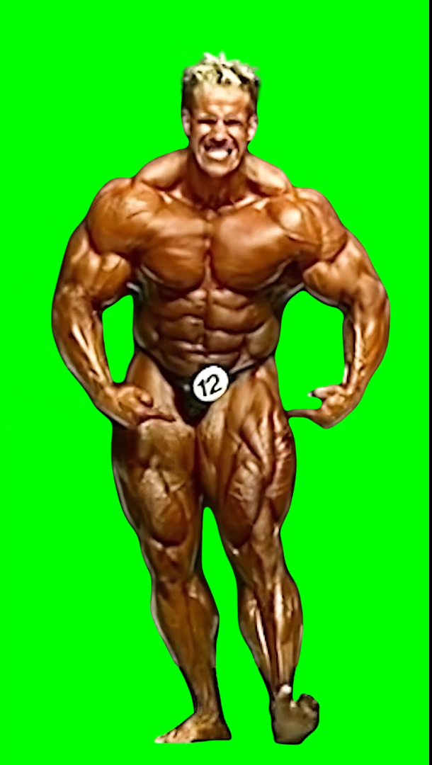 The ICONIC Quad Stomp - Jay Cutler bodybuilding (Green Screen)