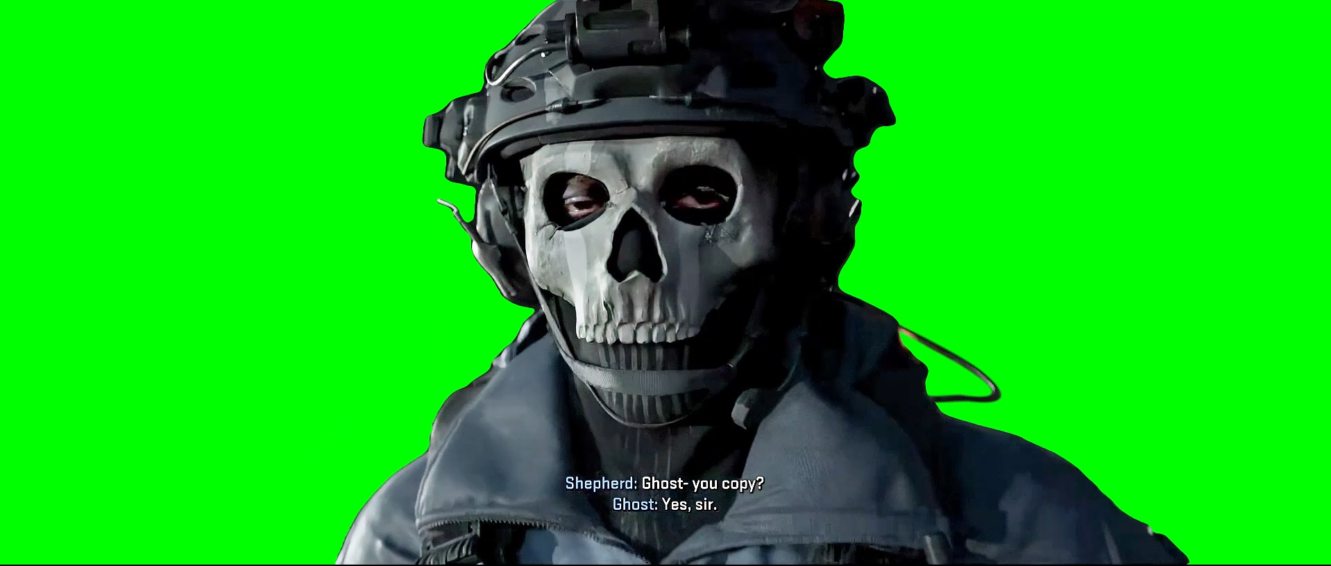 Ghost, you copy? meme - Call of Duty: Modern Warfare 2 (Green Screen)