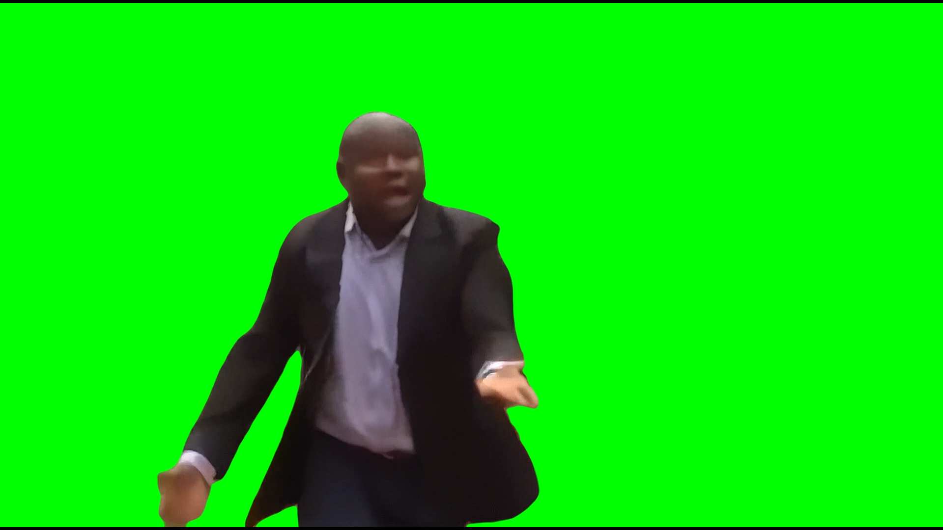 WHY ARE YOU RUNNING!? meme (Green Screen)
