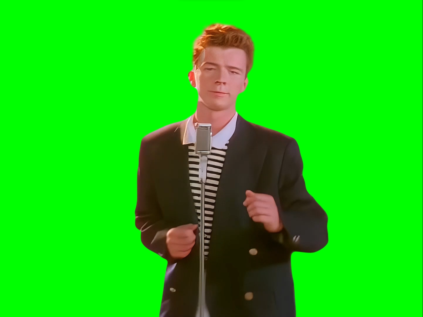 Rickroll meme in 4K 60fps V2 (Green Screen)