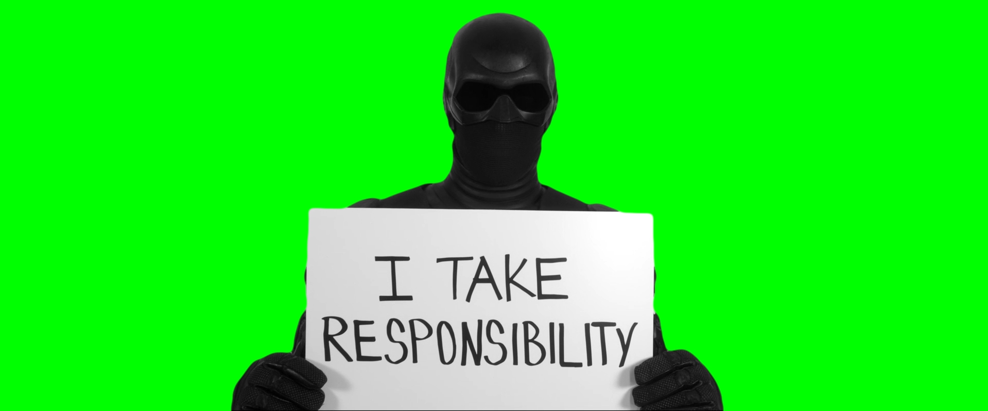 The Boys - I Take Responsibility for Racism meme (Green Screen)