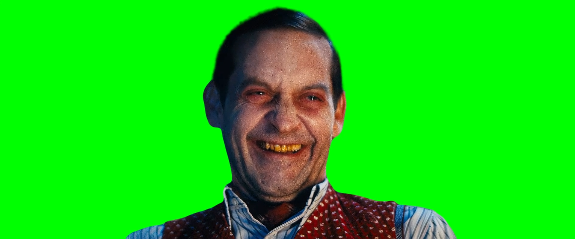 Tobey Maguire Laughing meme - Babylon movie (Green Screen)