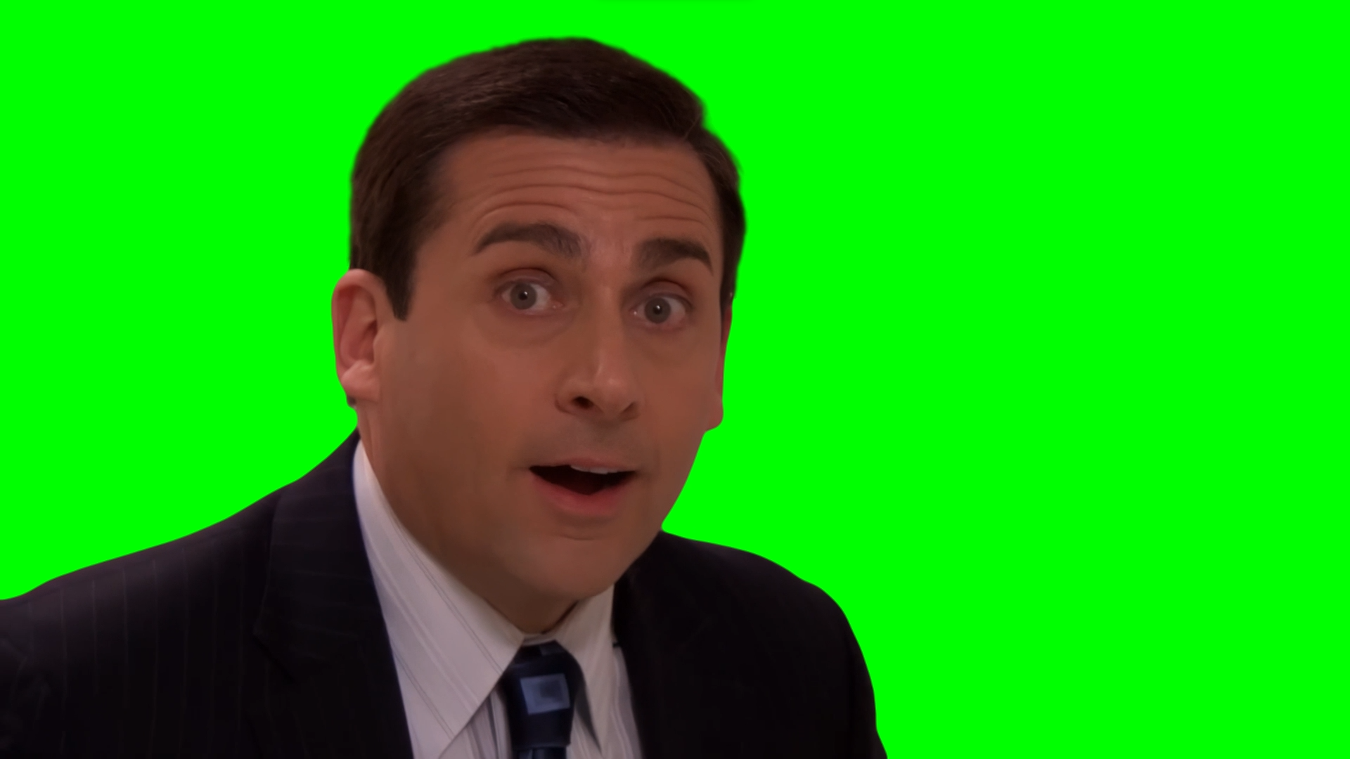 Michael Scott Shocked Face meme - The Office (Green Screen)