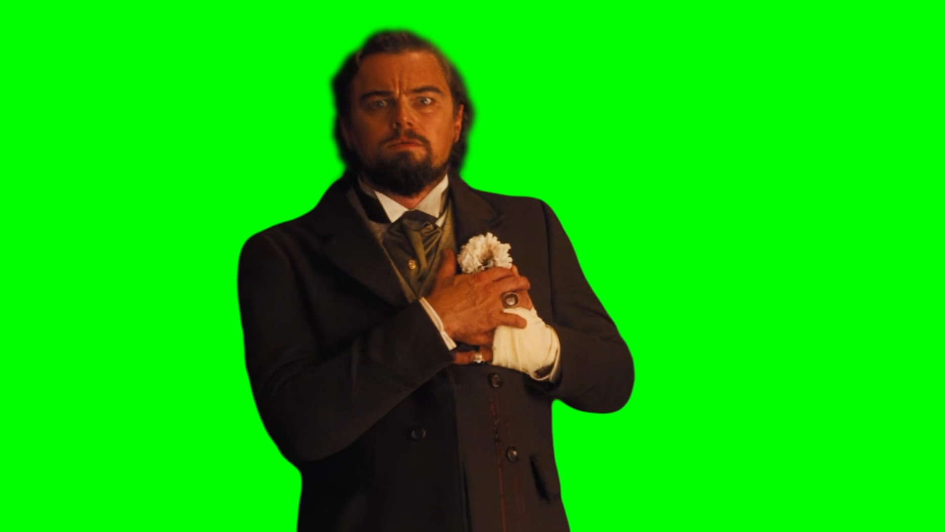 Leonardo DiCaprio dying meme - Django Unchained (Green Screen)