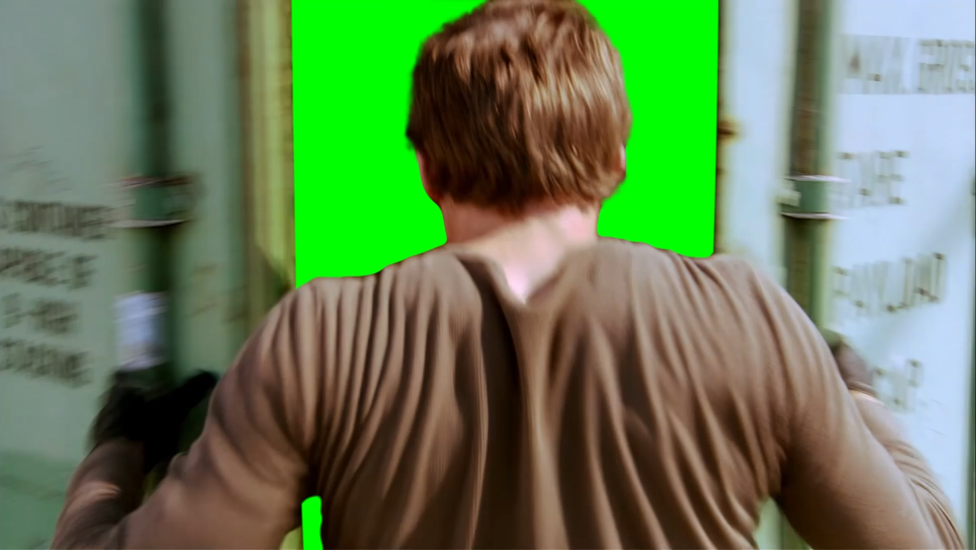 Dexter opening a Shipping Container meme - Dexter TV show (Green Screen)