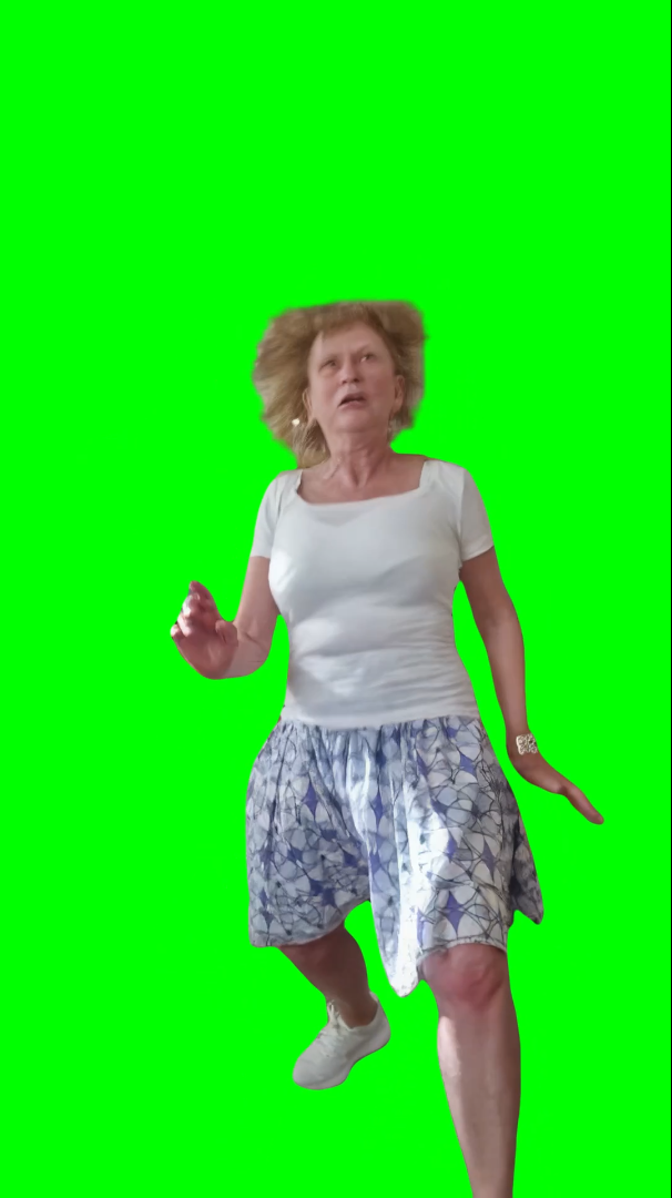 Crazy Dancing Lady meme - The Devon Maid (Green Screen)