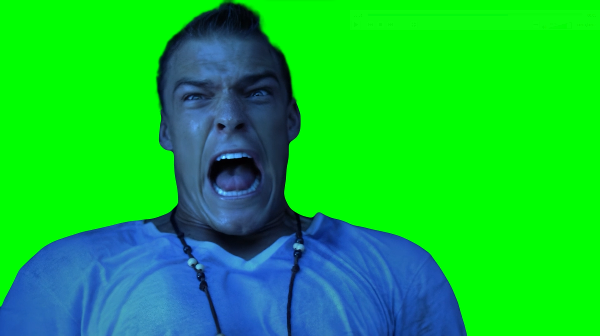 Alan Ritchson Screaming meme - Blue Mountain State (Green Screen)