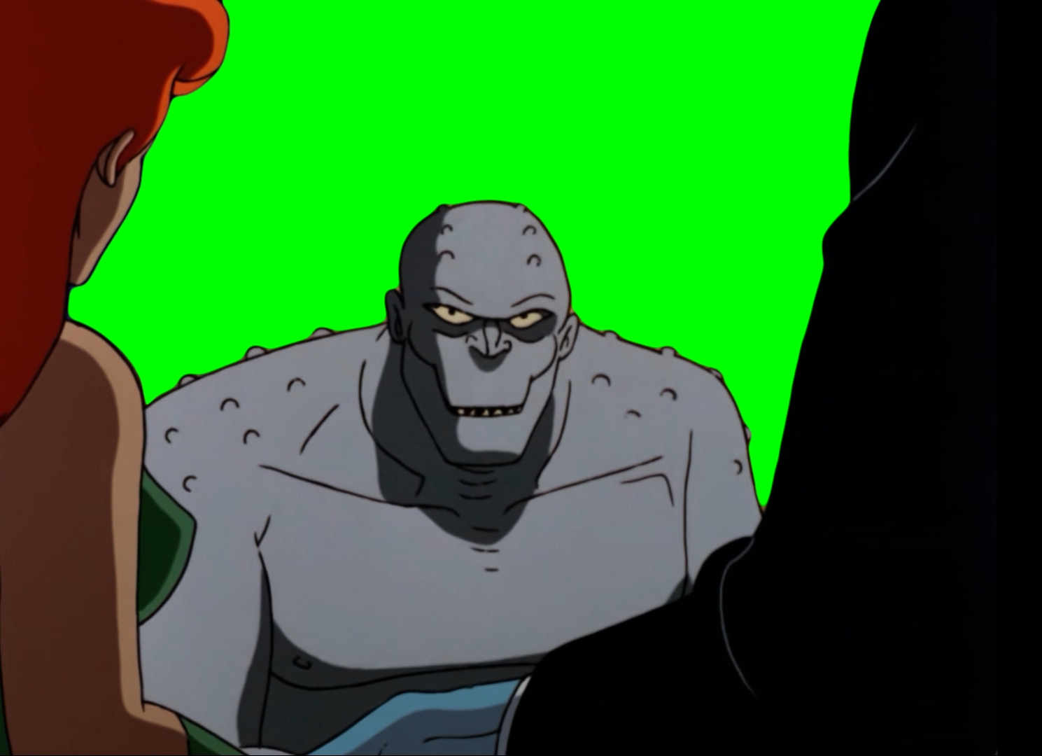 Batman villains staring at Killer Croc meme - Batman: The Animated Series (Green Screen)