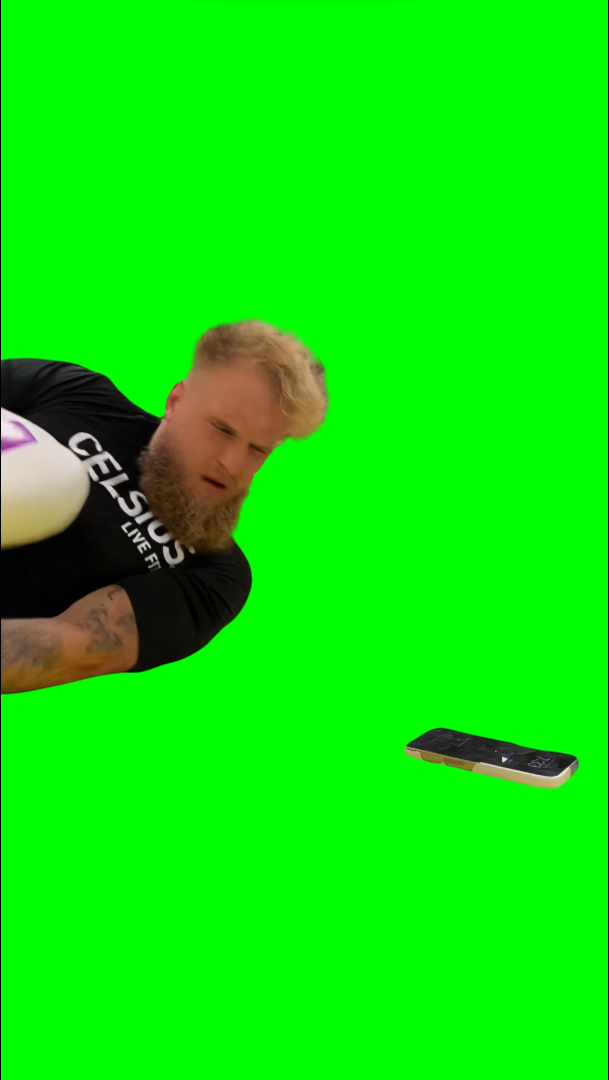 Jake Paul stopping KSI's Thick Of It song meme (Green Screen)