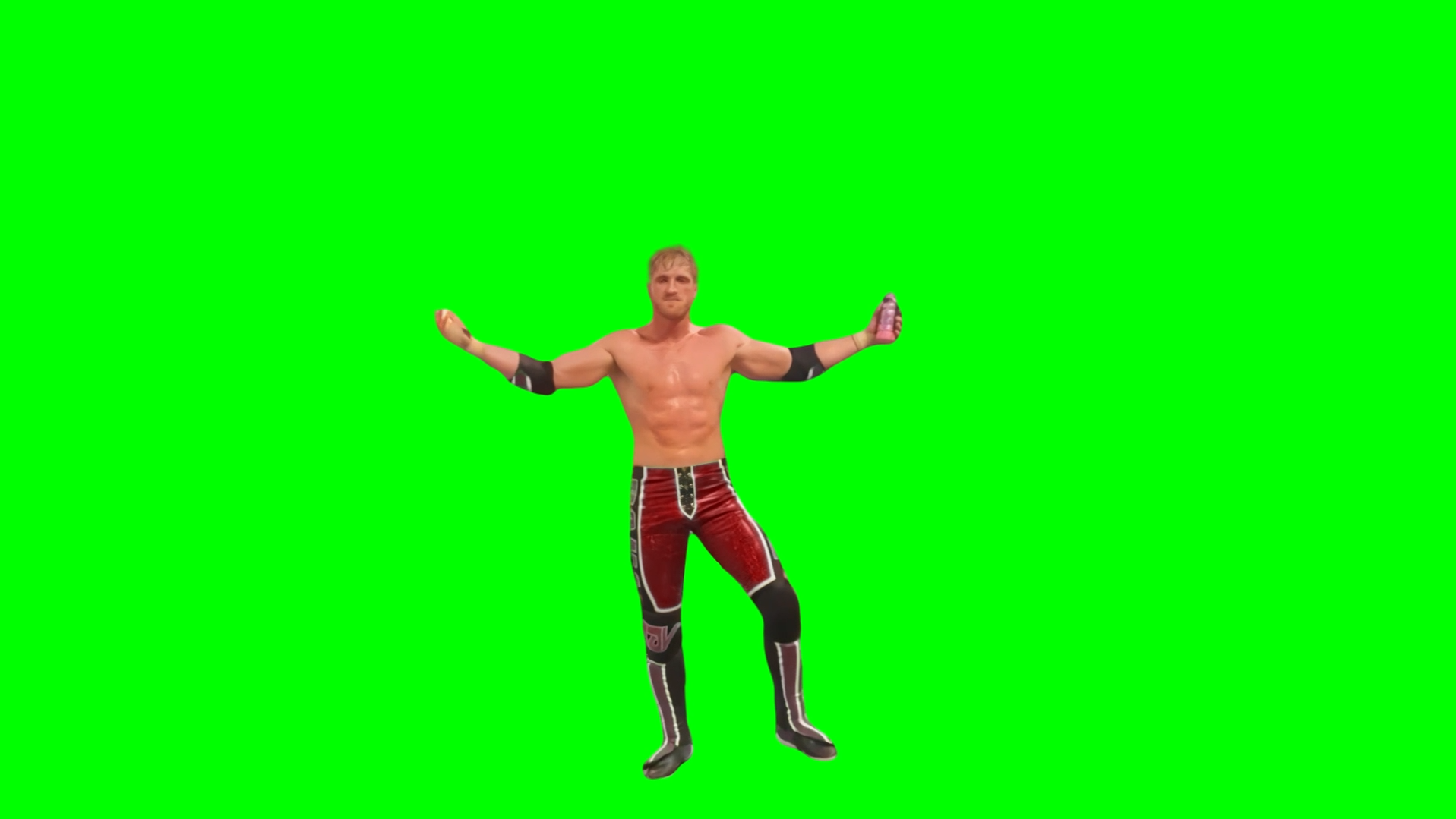 Logan Paul Delivers a Frog Splash to Cody Rhodes meme - WWE (Green Screen)