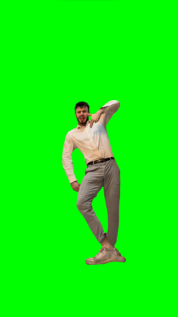 Hugo Hilaire dancing to KEEP UP I'M TOO FAST meme (Green Screen)