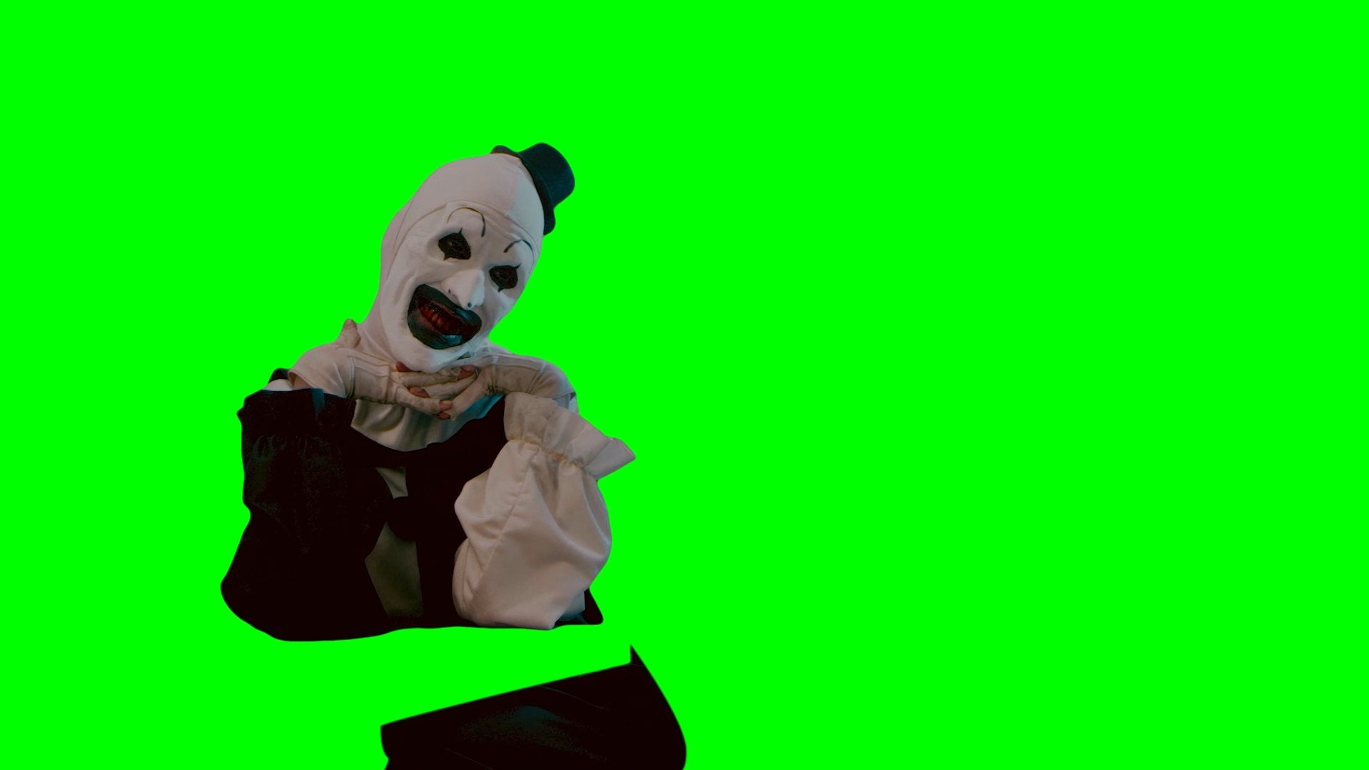 Art the Clown smiling at a Goth Girl meme - Terrifier (Green Screen)